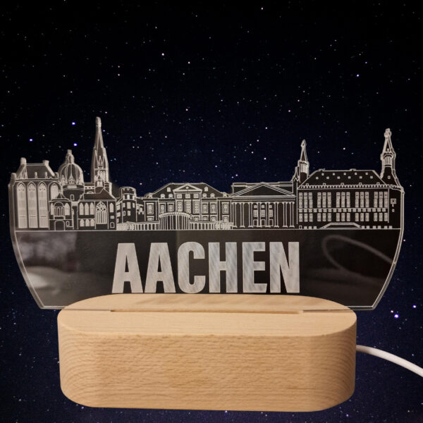 Aachen Skyline LED Lampe – 7 Farben wechselbar - Image 9