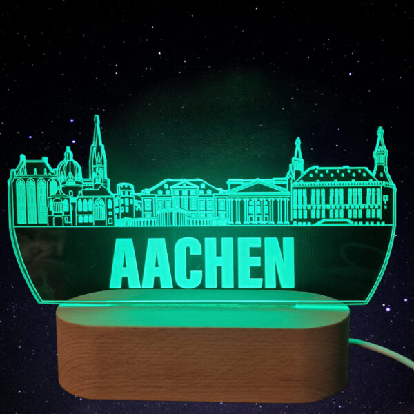 Aachen Skyline LED Lampe – 7 Farben wechselbar - Image 7