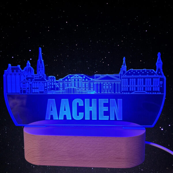 Aachen Skyline LED Lampe – 7 Farben wechselbar - Image 6