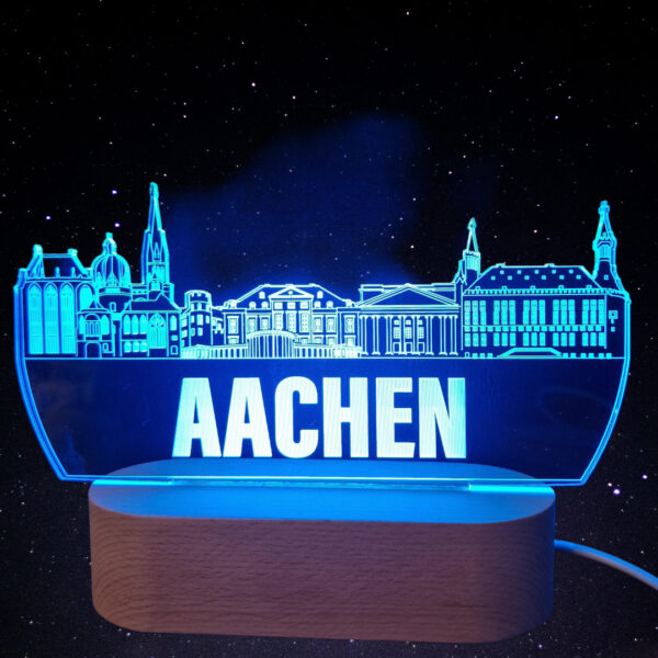 Aachen Skyline LED Lampe – 7 Farben wechselbar - Image 5