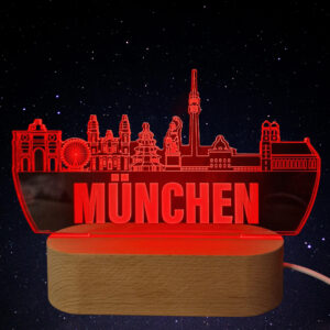 München Skyline LED Lampe – 7 Farben wechselbar