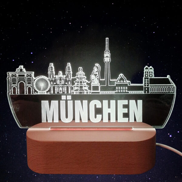 München Skyline LED Lampe – 7 Farben wechselbar - Image 4
