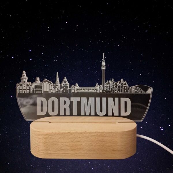 Dortmund Skyline LED Lampe – 7 Farben wechselbar - Image 8