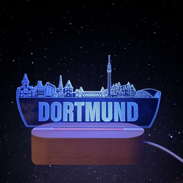 Dortmund Skyline LED Lampe – 7 Farben wechselbar - Image 5