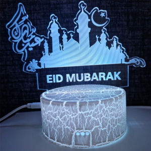 Eid Mubarak LED Lampe – Islamische Deko mit 7 Farben