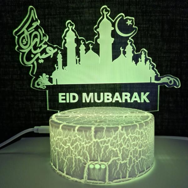 Eid Mubarak LED Lampe – Islamische Deko mit 7 Farben - Image 5