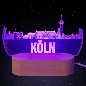 Köln Skyline LED Lampe – 7 Farben wechselbar