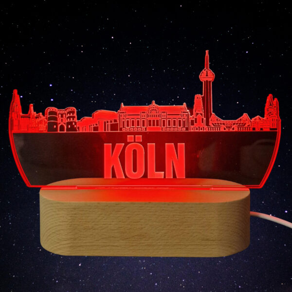 Köln Skyline LED Lampe – 7 Farben wechselbar - Image 8