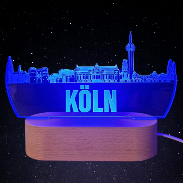 Köln Skyline LED Lampe – 7 Farben wechselbar - Image 7