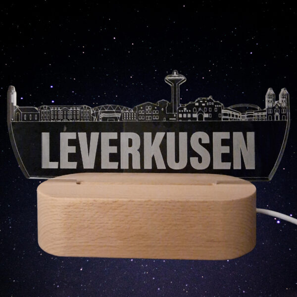 Leverkusen Skyline LED Lampe – 7 Farben wechselbar - Image 8