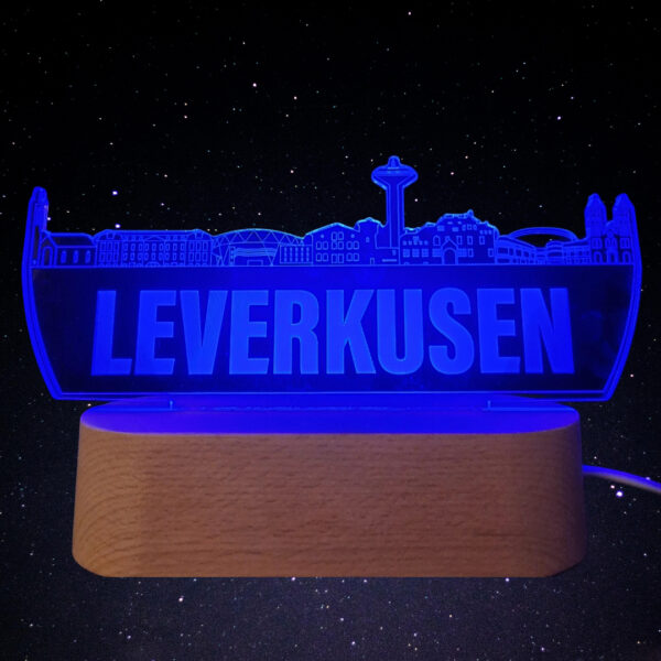 Leverkusen Skyline LED Lampe – 7 Farben wechselbar - Image 6