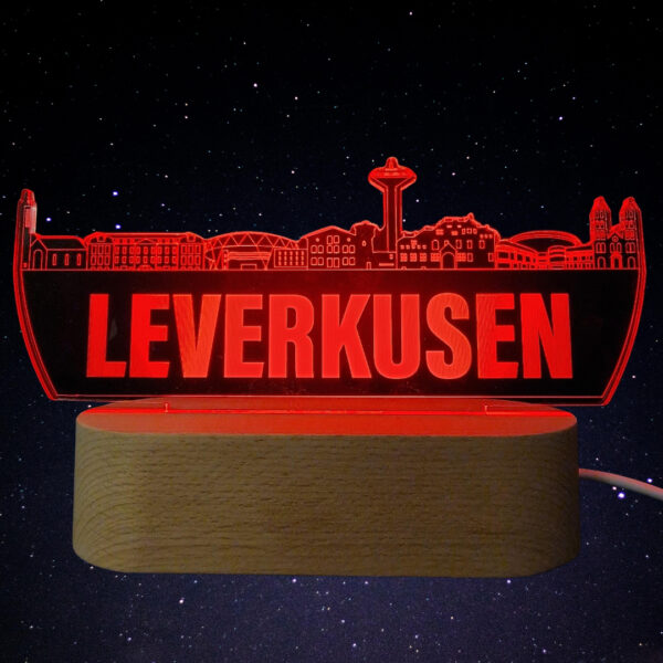 Leverkusen Skyline LED Lampe – 7 Farben wechselbar - Image 5